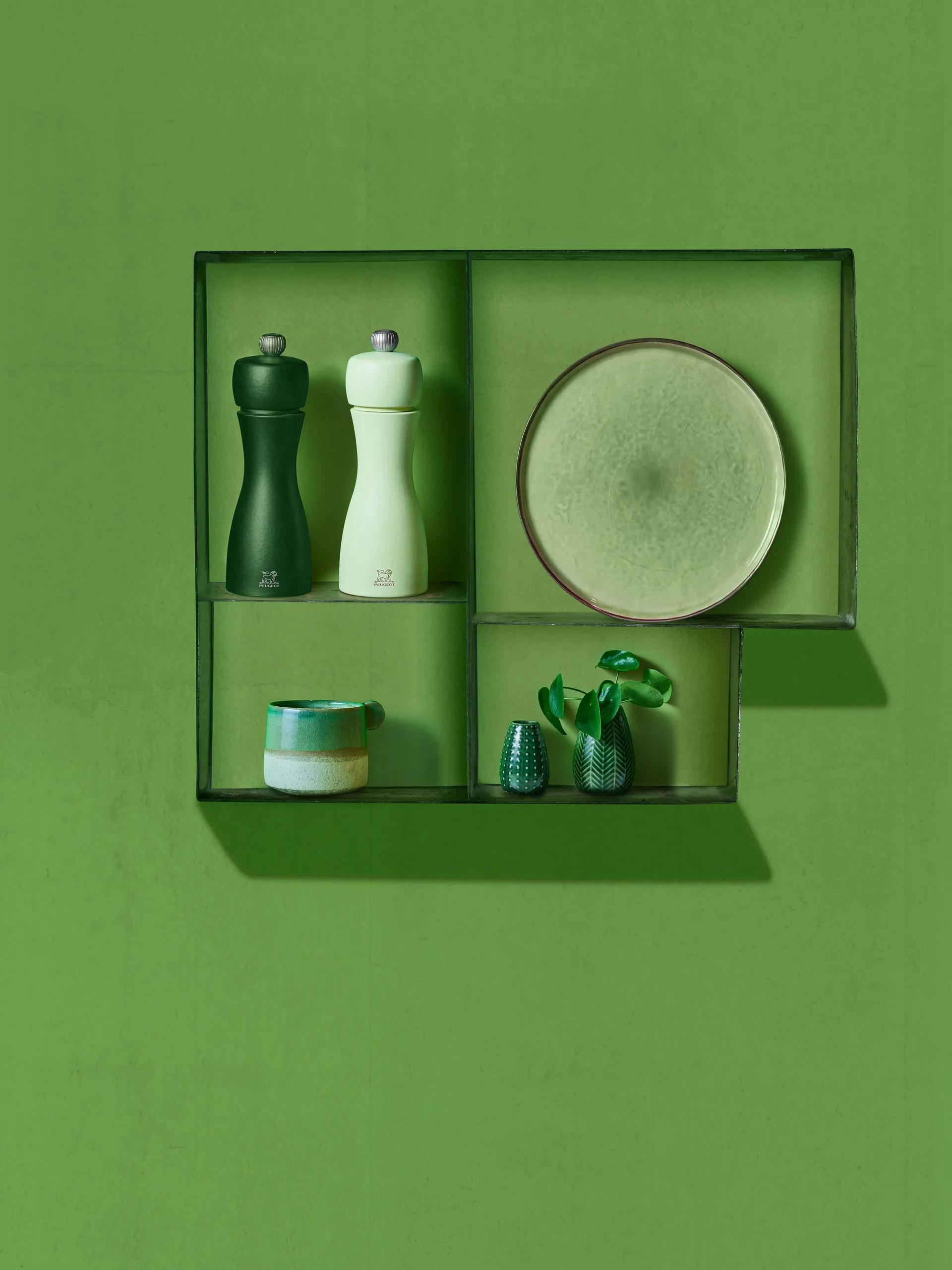 Set Water macinasale e pepe Tahiti 15 cm, Moss & mint Peugeot