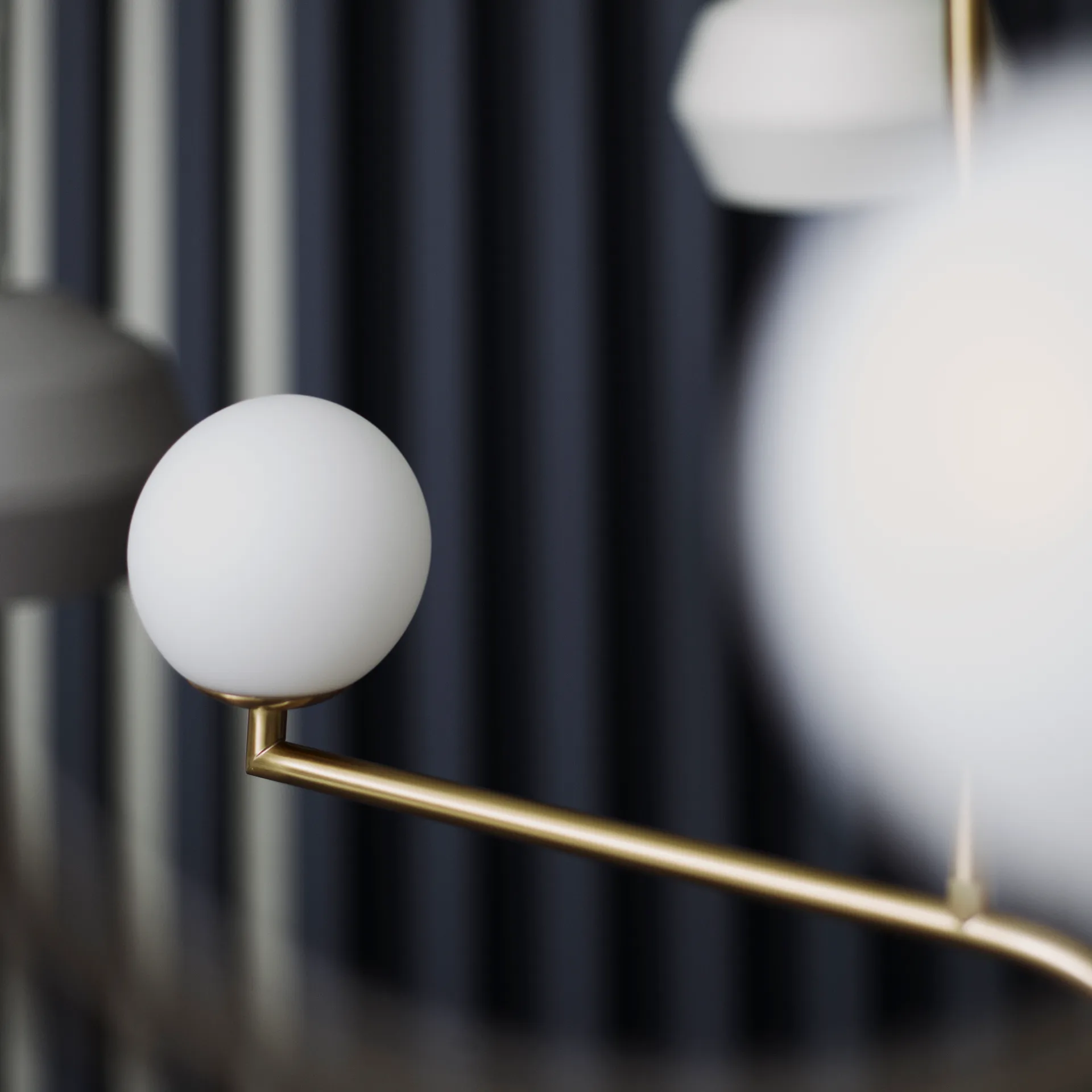 Lampada a soffitto Mobil 70, ottone Pholc