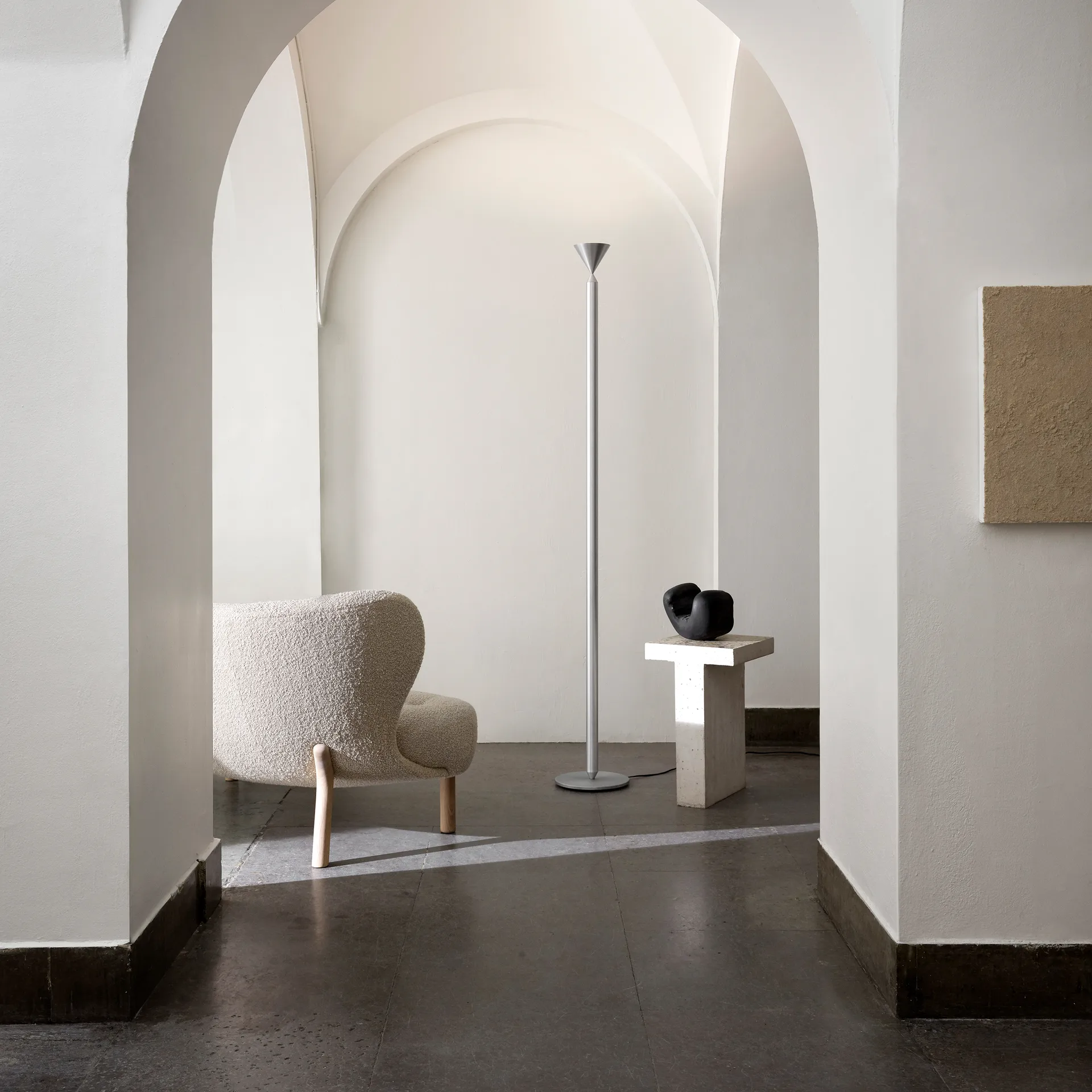 Lampada da pavimento Apollo 180, Alluminio Pholc