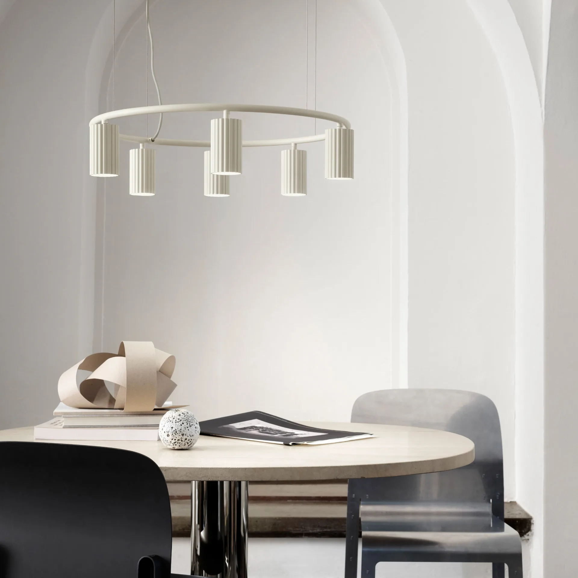 Lampadario Donna Circle 60, lino Pholc