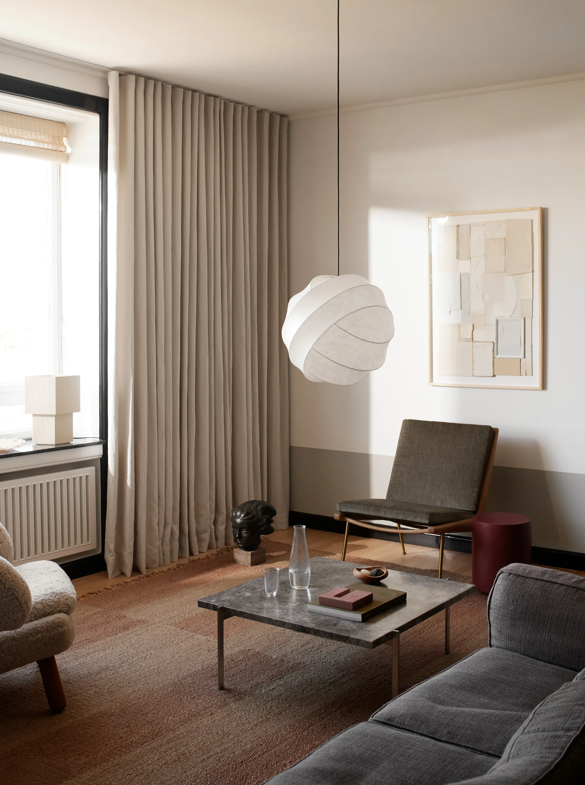 Lampadario Turner 50, Bianco Pholc