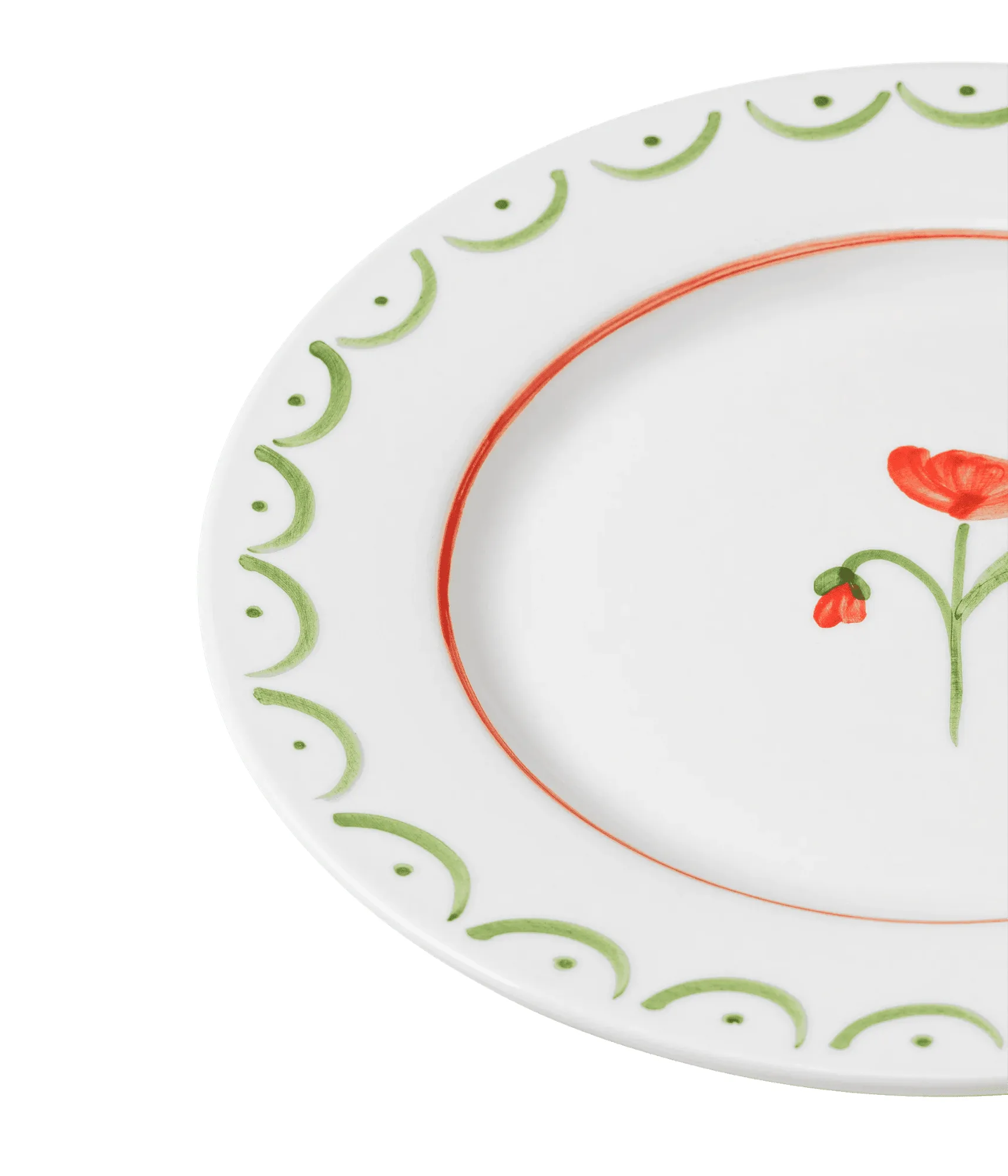 Cottage Flower piatto da insalata, Poppy Red, 22 cm Pick a Poppy