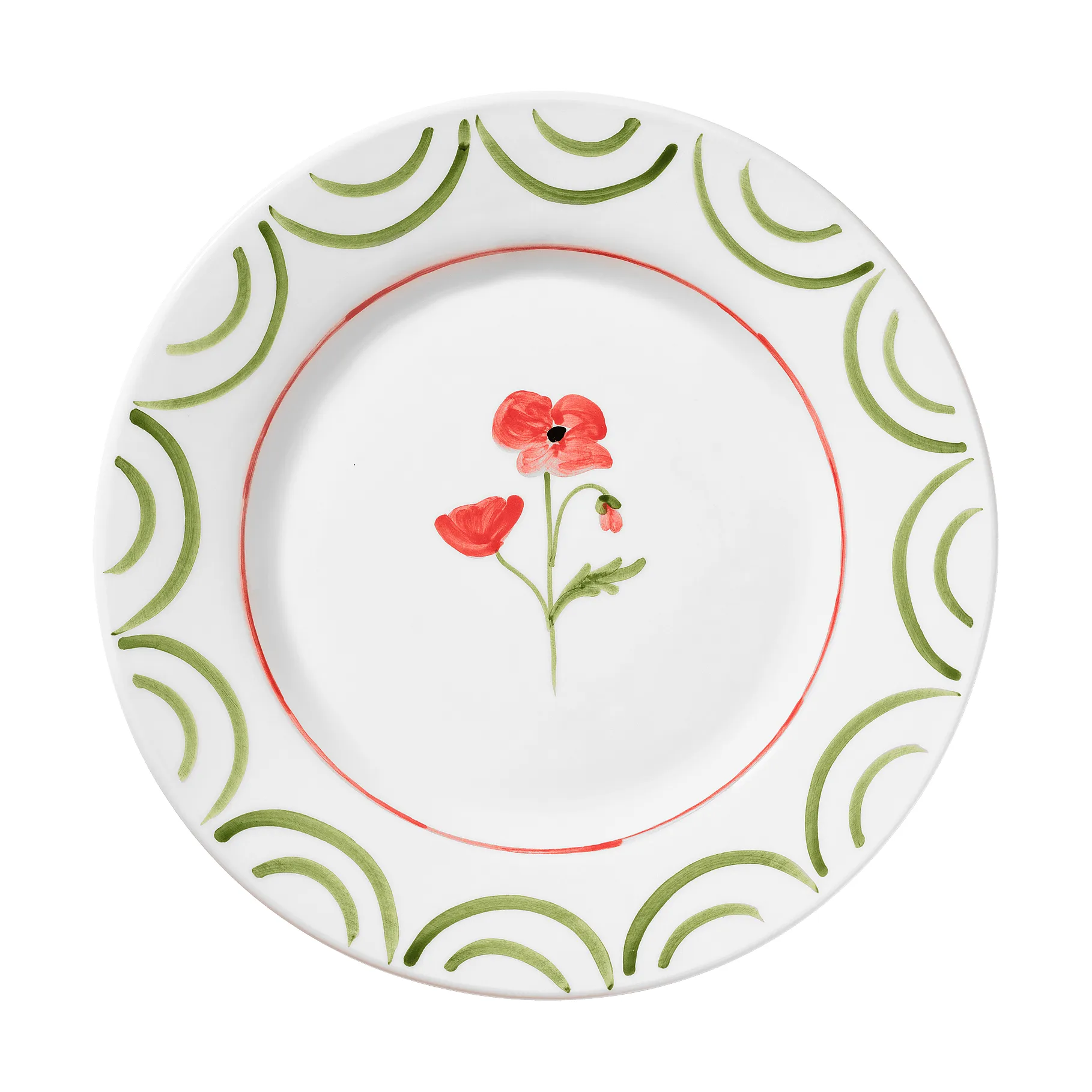Cottage Flower piatto, Poppy Red, 28 cm Pick a Poppy