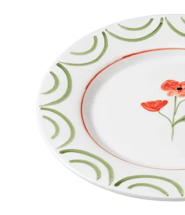 Cottage Flower piatto - Poppy Red, 28 cm - Pick a Poppy
