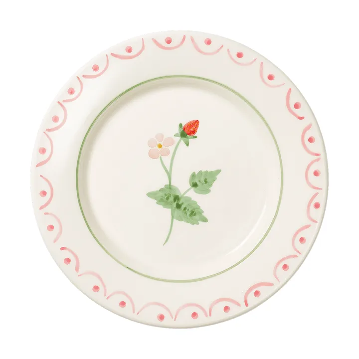 Cottage flower Wild Strawberry piatto da insalata - Rosso, 22 cm - Pick a Poppy