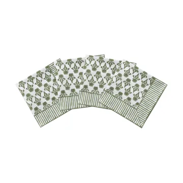 Lily tovagliolo in cotone - Verde, confezione da 4, 45x45 cm - Pick a Poppy