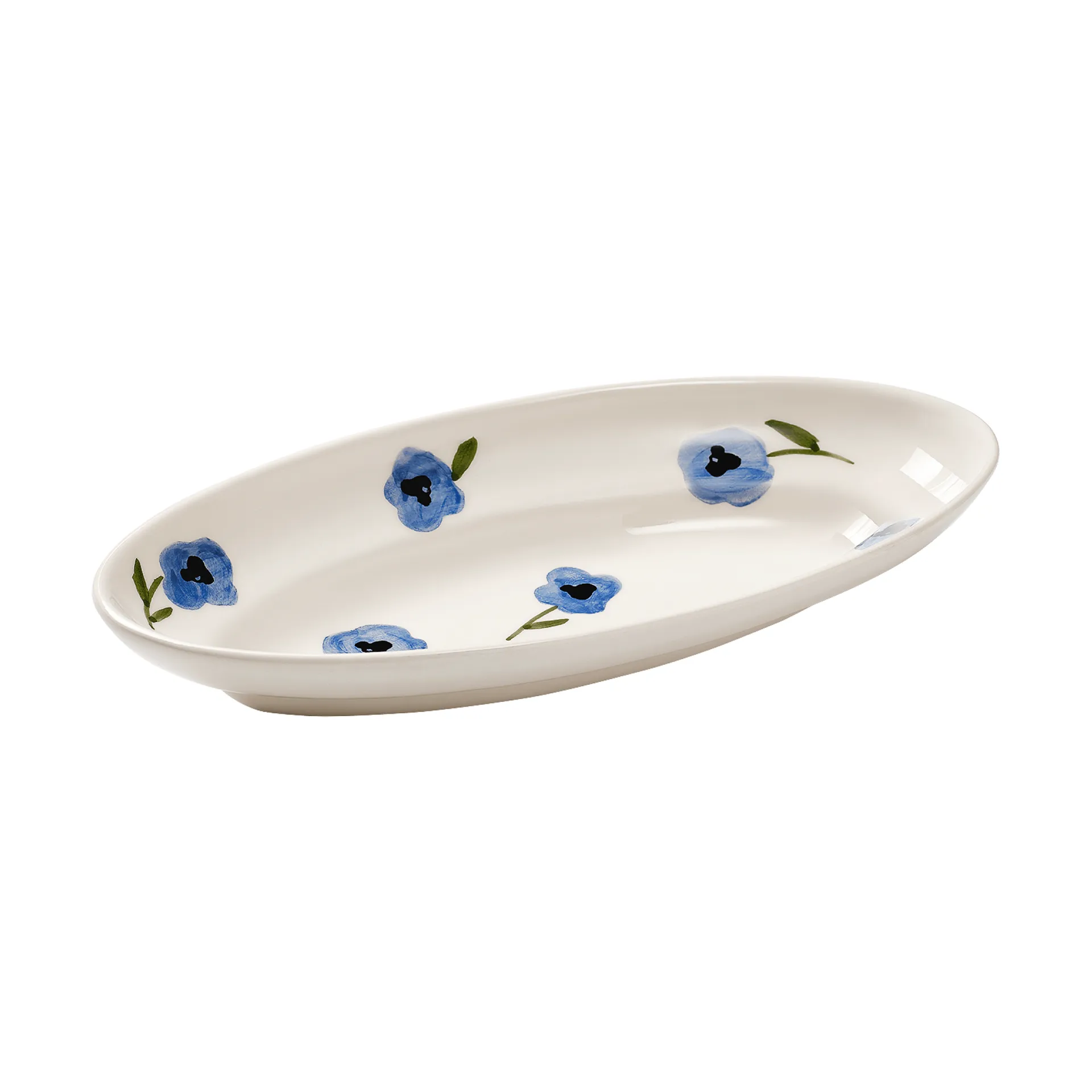 Madelen Möllard Pansy piatto da portata, Blue, Small, 22,5 cm Pick a Poppy