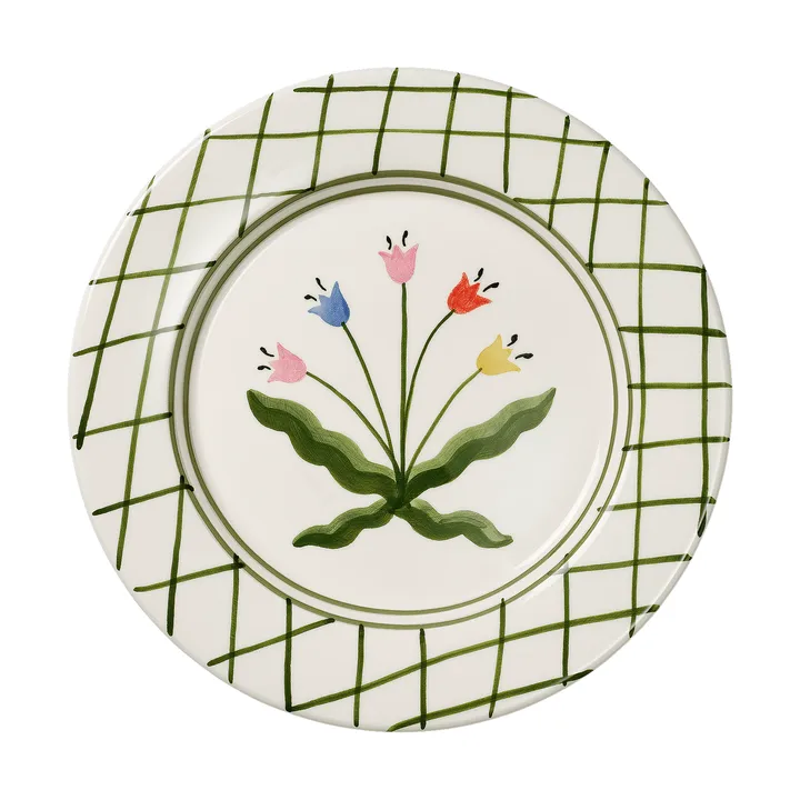 Madelen Möllard Tulip piatto - Green, 28 cm - Pick a Poppy