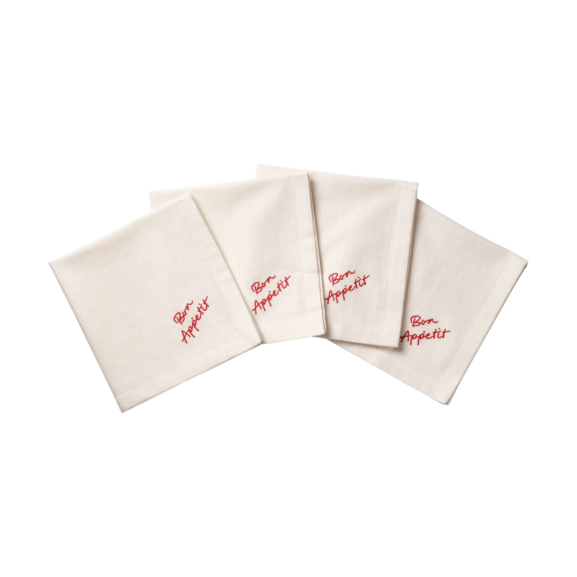 Quote tovagliolo in cotone, Rosso, 4 pezzi, 45x45 cm Pick a Poppy
