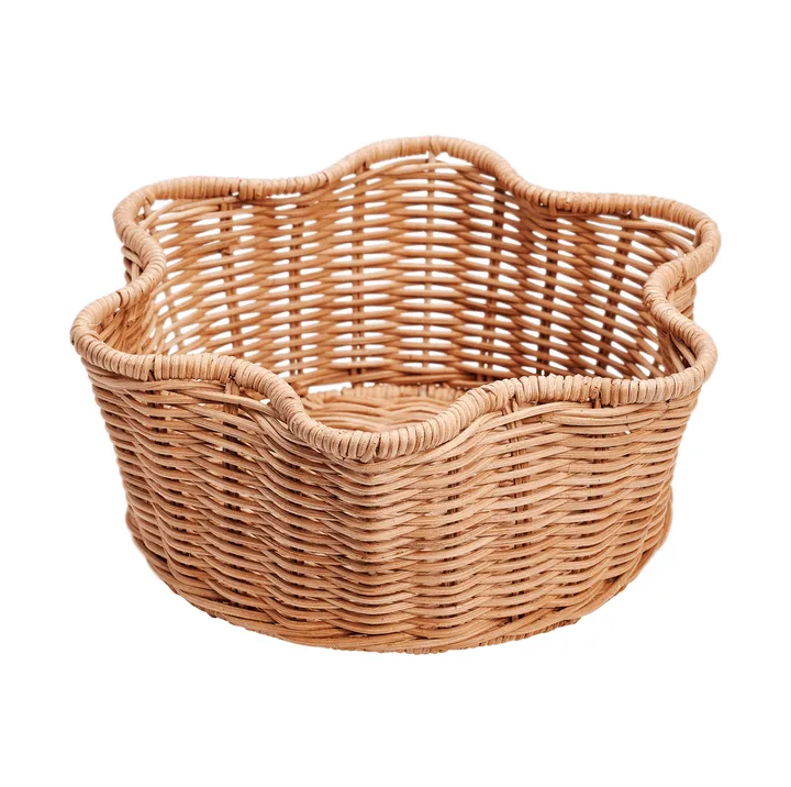 Rattan Round cestino - Natural, 23 cm - Pick a Poppy