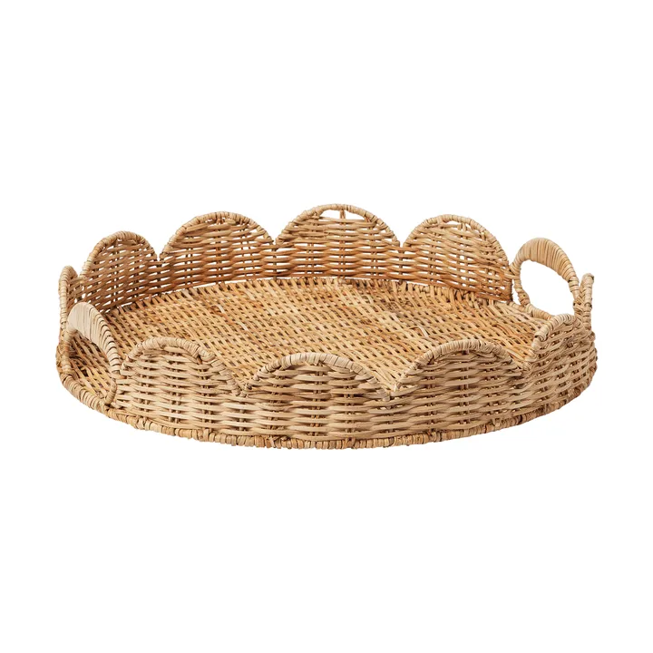 Round Scallop vassoio - Natural, 40 cm - Pick a Poppy