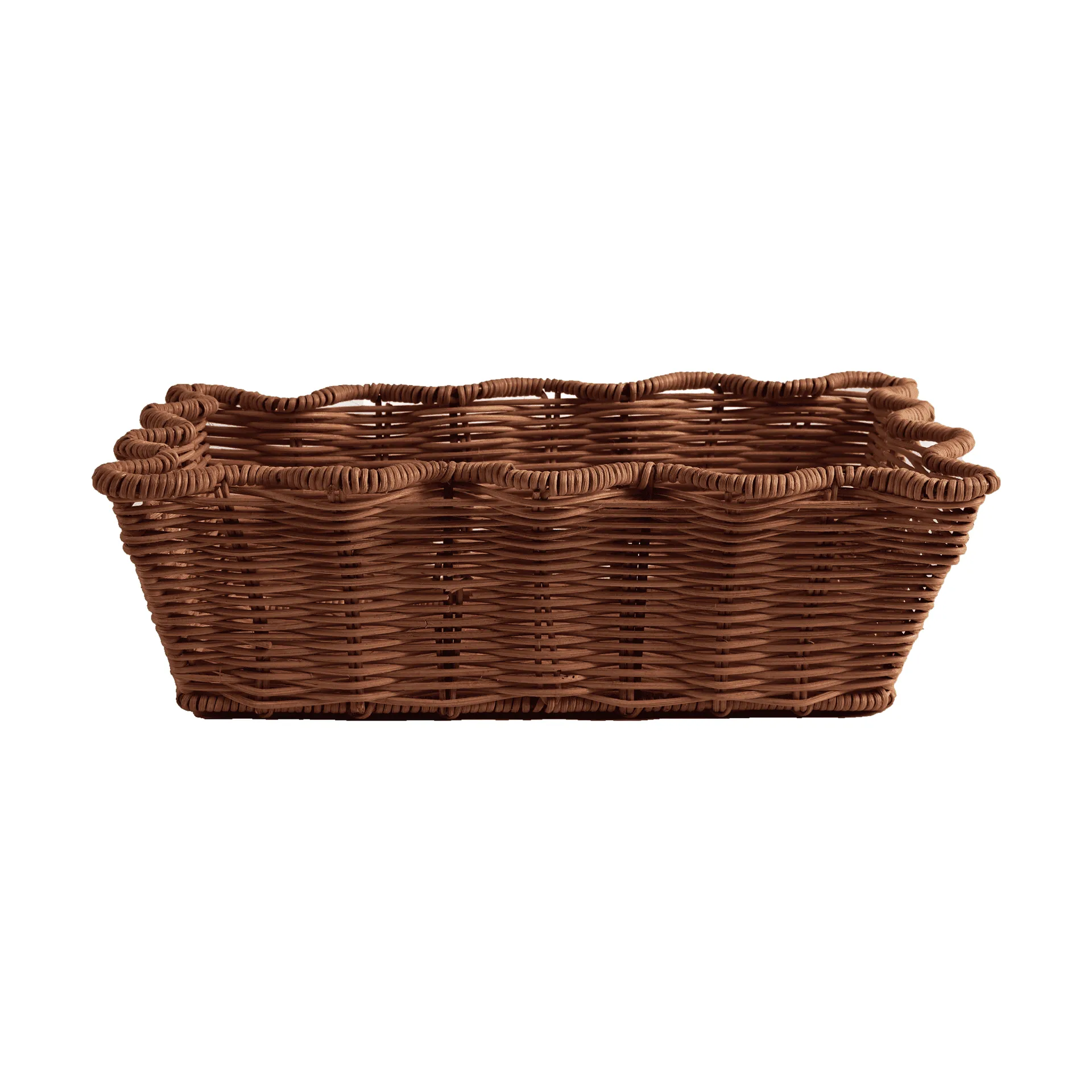 Scallop Rattan cesto, Marrone scuro, 20x30 cm Pick a Poppy