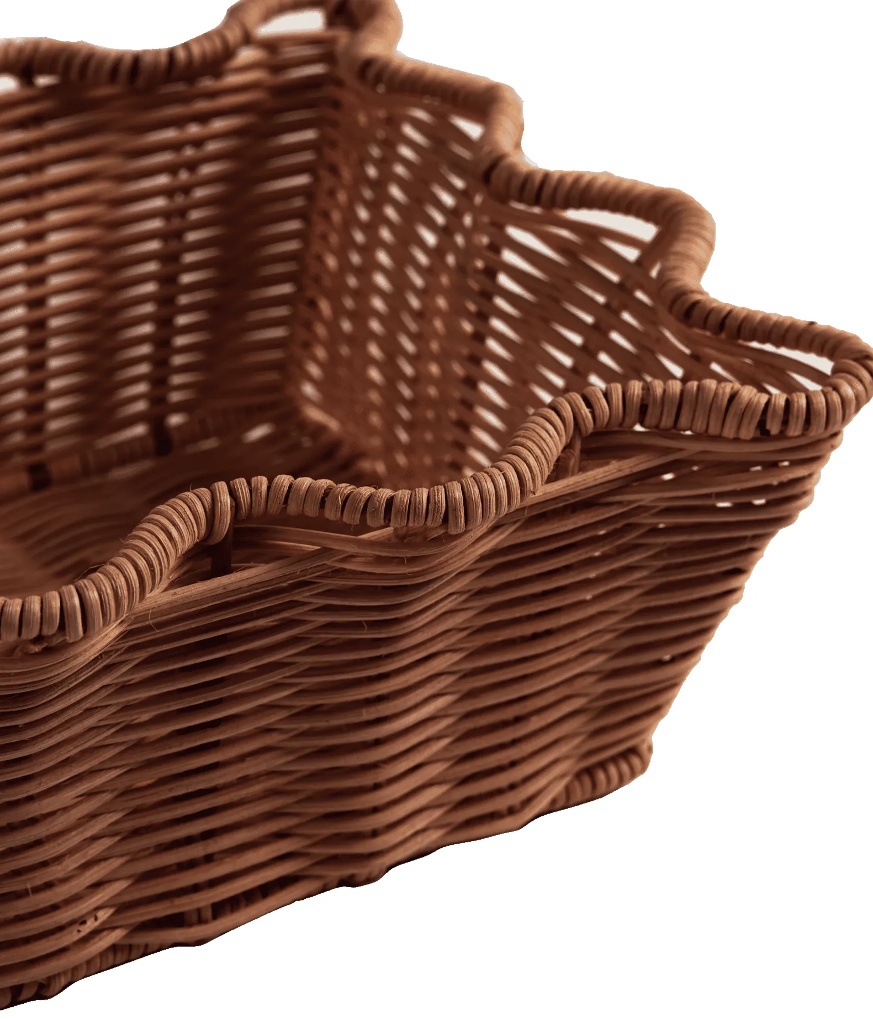 Scallop Rattan cesto, Marrone scuro, 20x30 cm Pick a Poppy