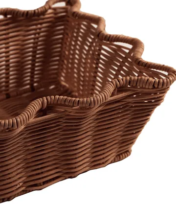 Scallop Rattan cesto - Marrone scuro, 20x30 cm - Pick a Poppy