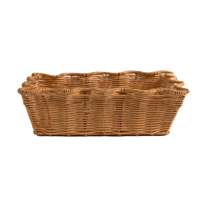 Scallop Rattan cesto - Natural, 20x30 cm - Pick a Poppy