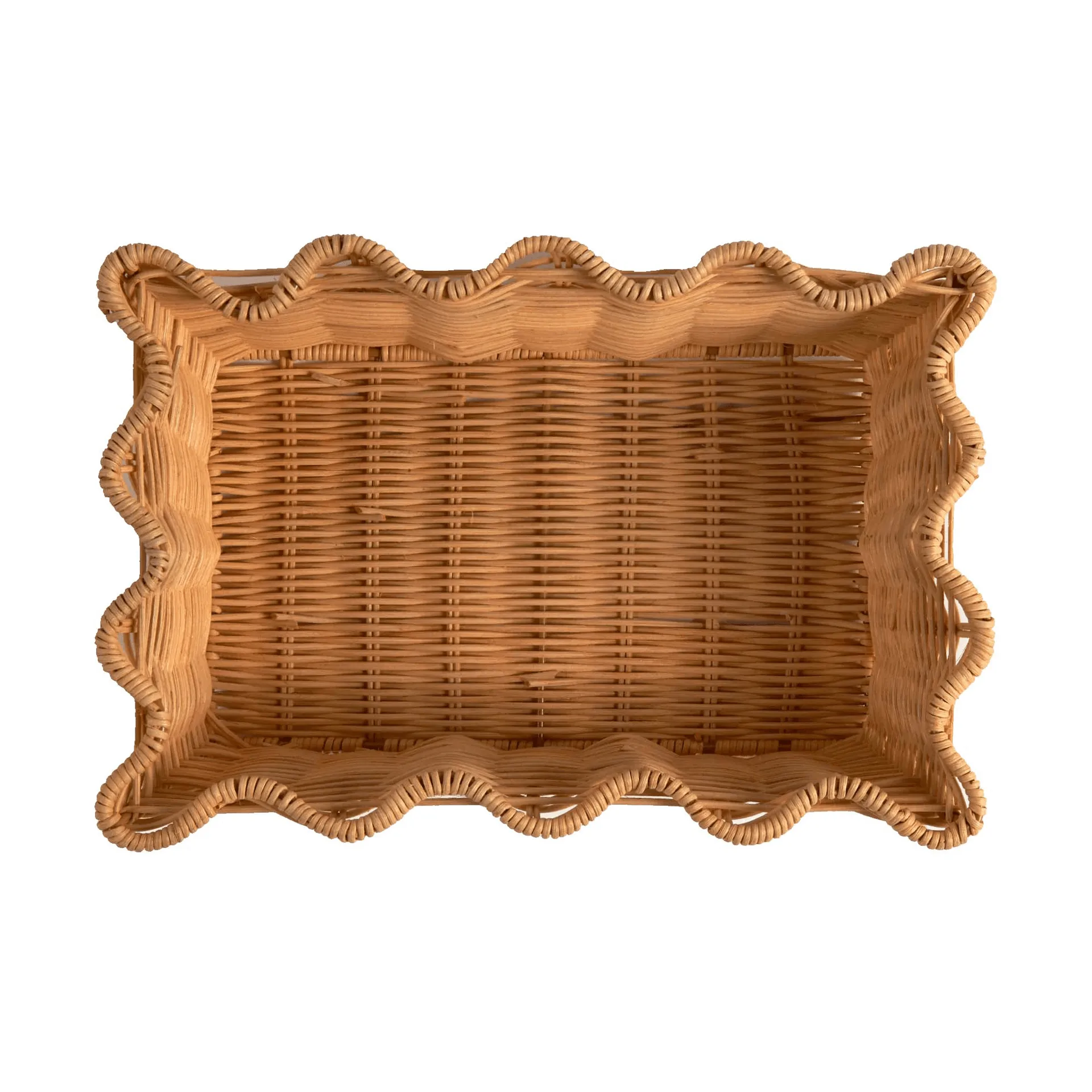 Scallop Rattan cesto, Natural, 20x30 cm Pick a Poppy