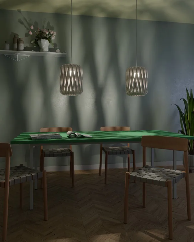 Lampada a sospensione Pilke Signature Ø 18 cm, Bianco Pilke