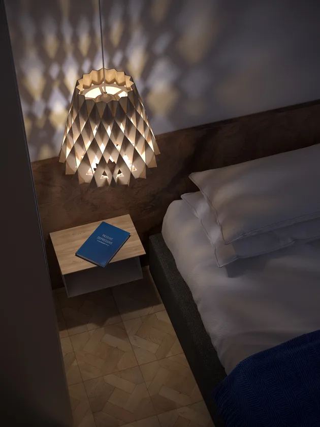 Lampada a sospensione Pilke Signature Ø 36 cm, betulla Pilke