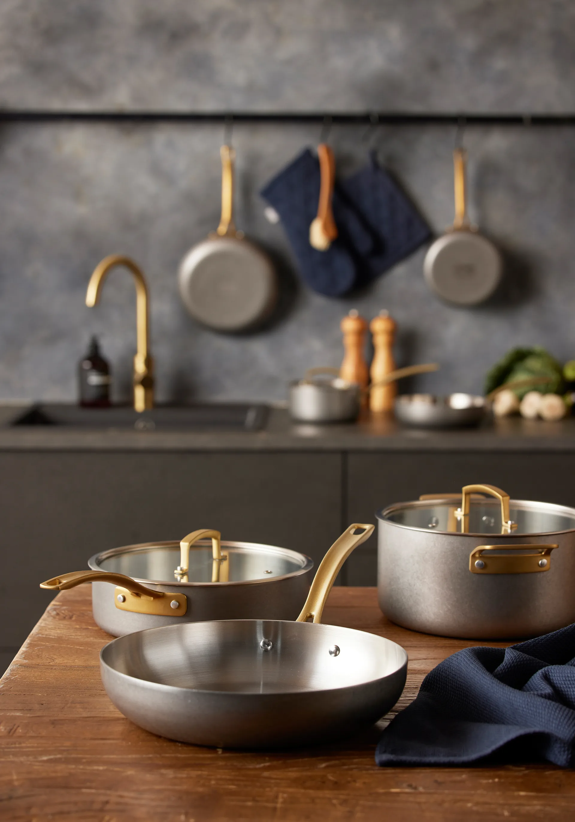 Tegame Durance con coperchio, Ø 24 cm, Acciaio inox Pillivuyt