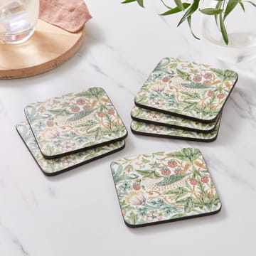 Sottobicchieri Strawberry Thief confezione da 6 - Verde - Pimpernel