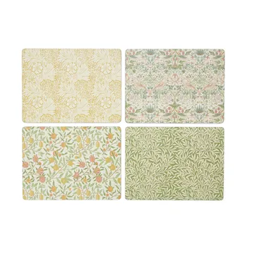 Tovaglietta Morris & Co Simpley mixed confezione da 4 - Frutta, Salice, Strawberry Thief, Calendula - Pimpernel