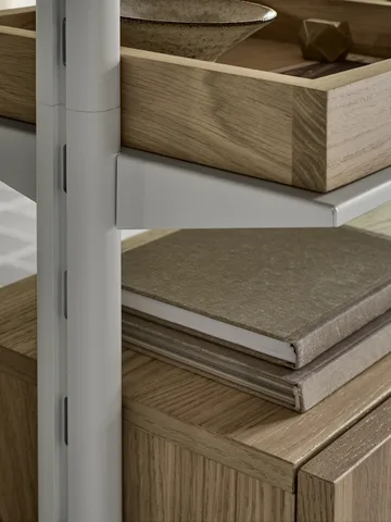 Pira G2 sistema di scaffalatura F C A White/Oak 240-247 cm - Pira