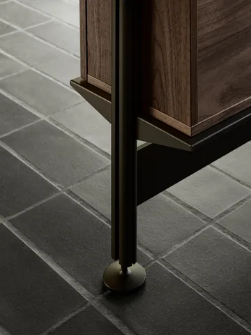 Pira G2 sistema di scaffalatura F C B Black/Walnut 248-255 cm - Pira