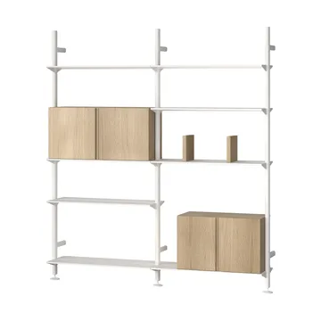 Pira G2 sistema di scaffalatura W A White/Oak - Pira