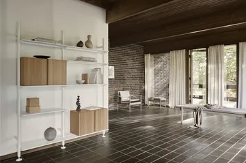 Pira G2 sistema di scaffalatura W A White/Oak - Pira