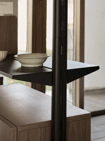 Pira G2 sistema di scaffalature F C A Black/Walnut 240-247 cm - Pira