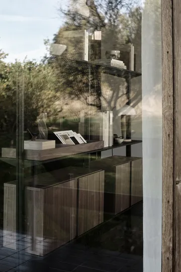 Pira G2 sistema di scaffalature F C A Black/Walnut 256-264 cm - Pira