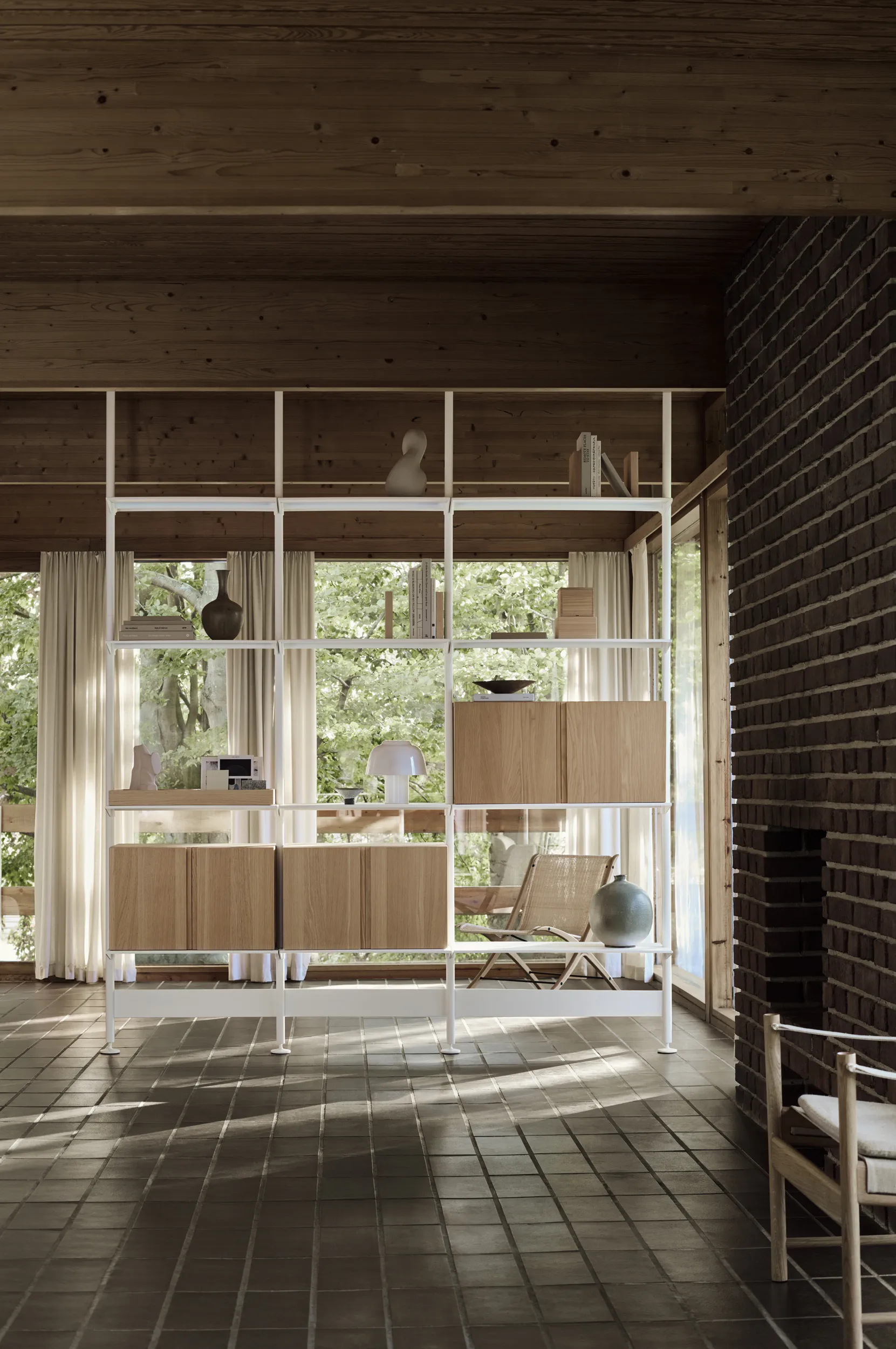 Pira G2 sistema di scaffalature F C B White/Oak 240-247 cm Pira