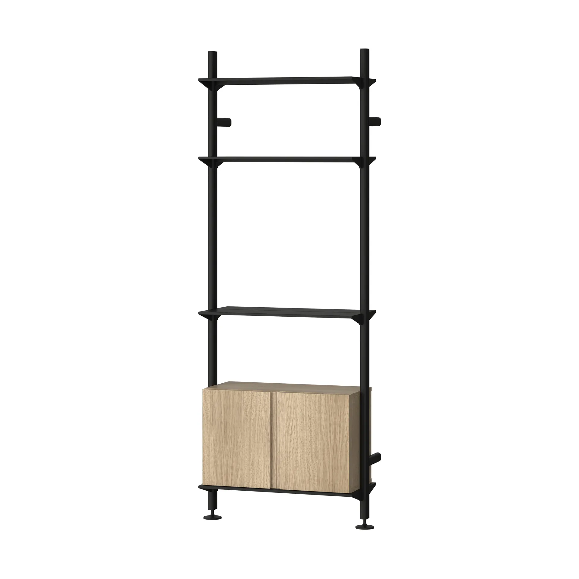Pira G2 sistema di scaffalature W B Black/Oak Pira