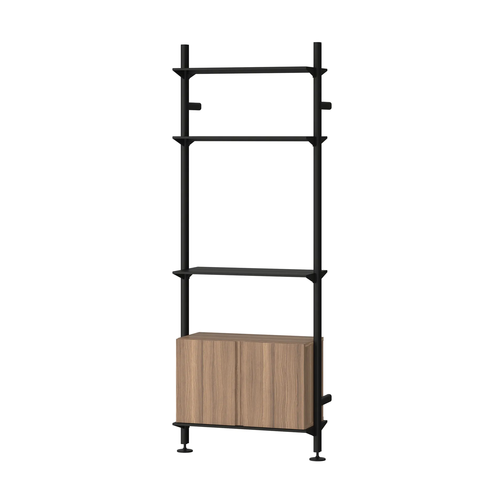 Pira G2 sistema di scaffalature W B Black/Walnut Pira