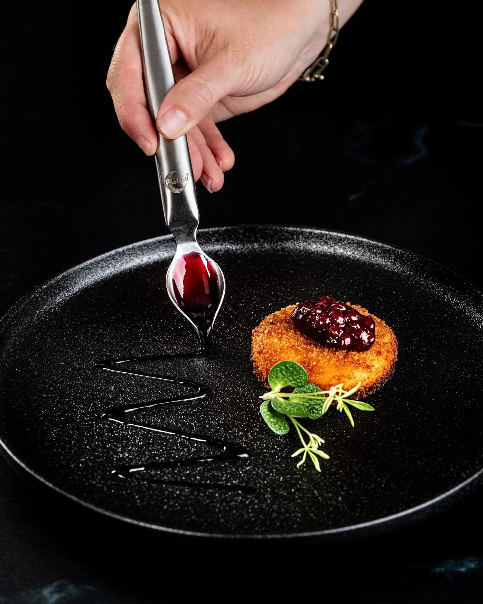 Plate-it cucchiai per decorazione, Acciaio inox, 2 pezzi Plate It