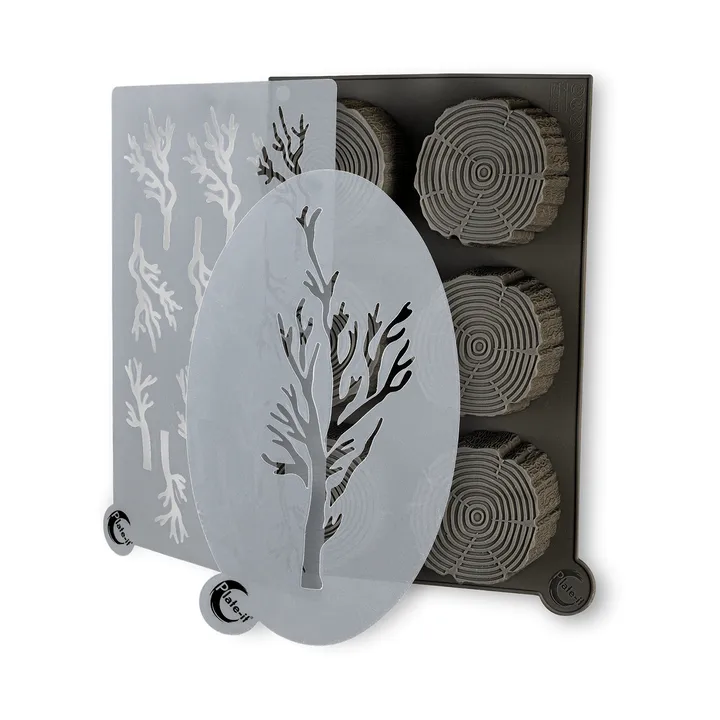 Plate-it stampi - Legno, silicone, 3 pezzi - Plate It