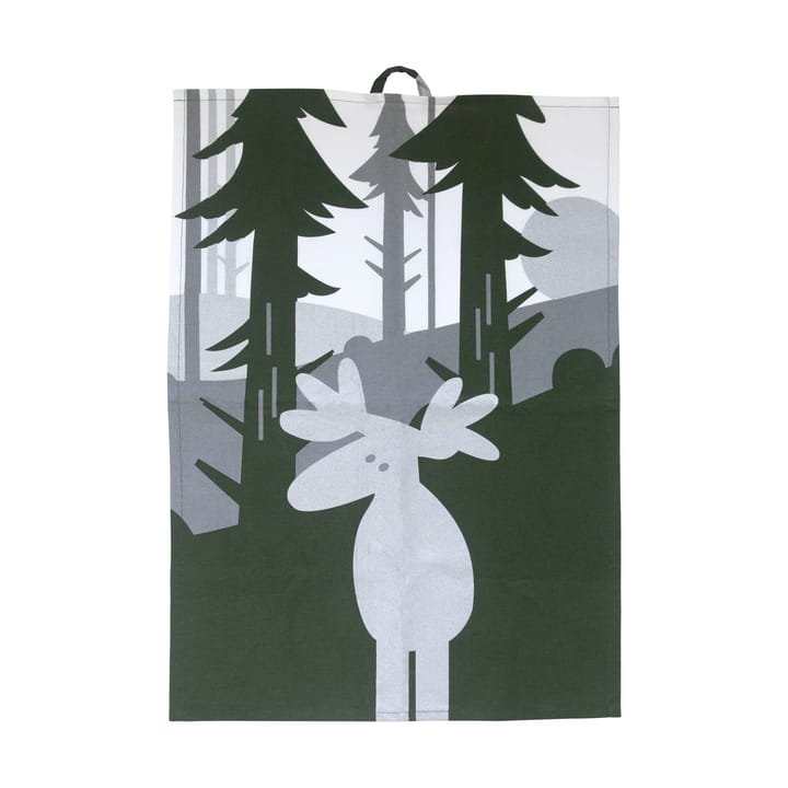 Asciugamano da cucina Älg 50x70 cm, Verde-argento-bianco Pluto Design