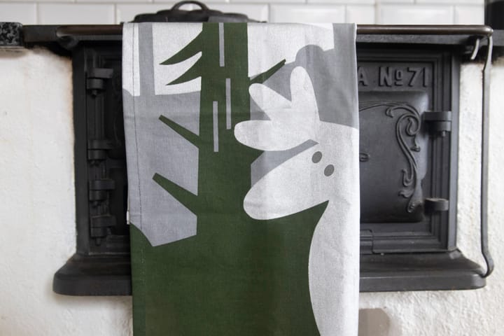 Asciugamano da cucina Älg 50x70 cm, Verde-argento-bianco Pluto Design