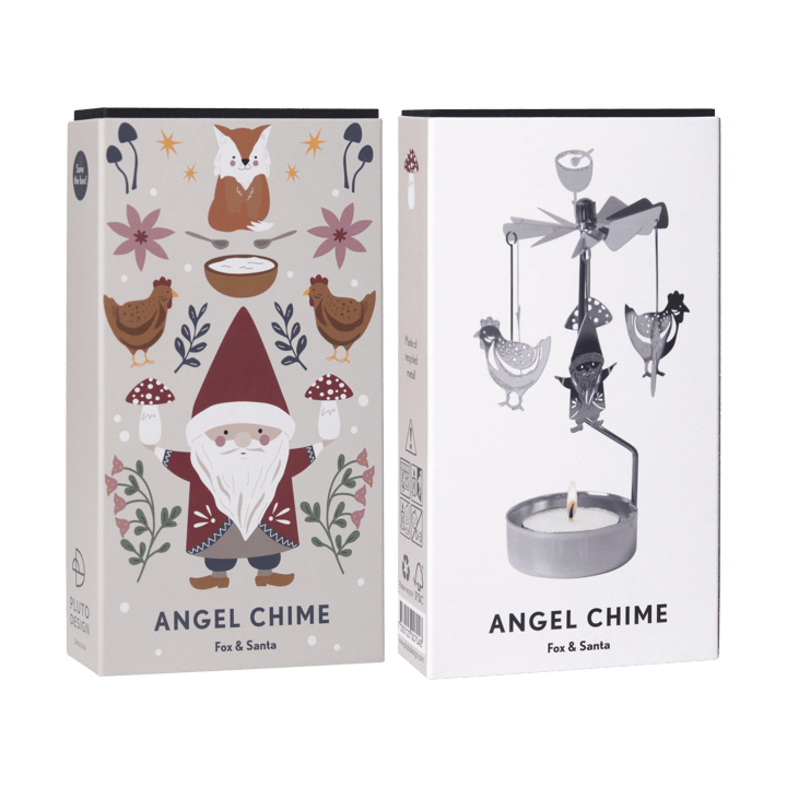Carillon Fox & Santa , Argento Pluto Design