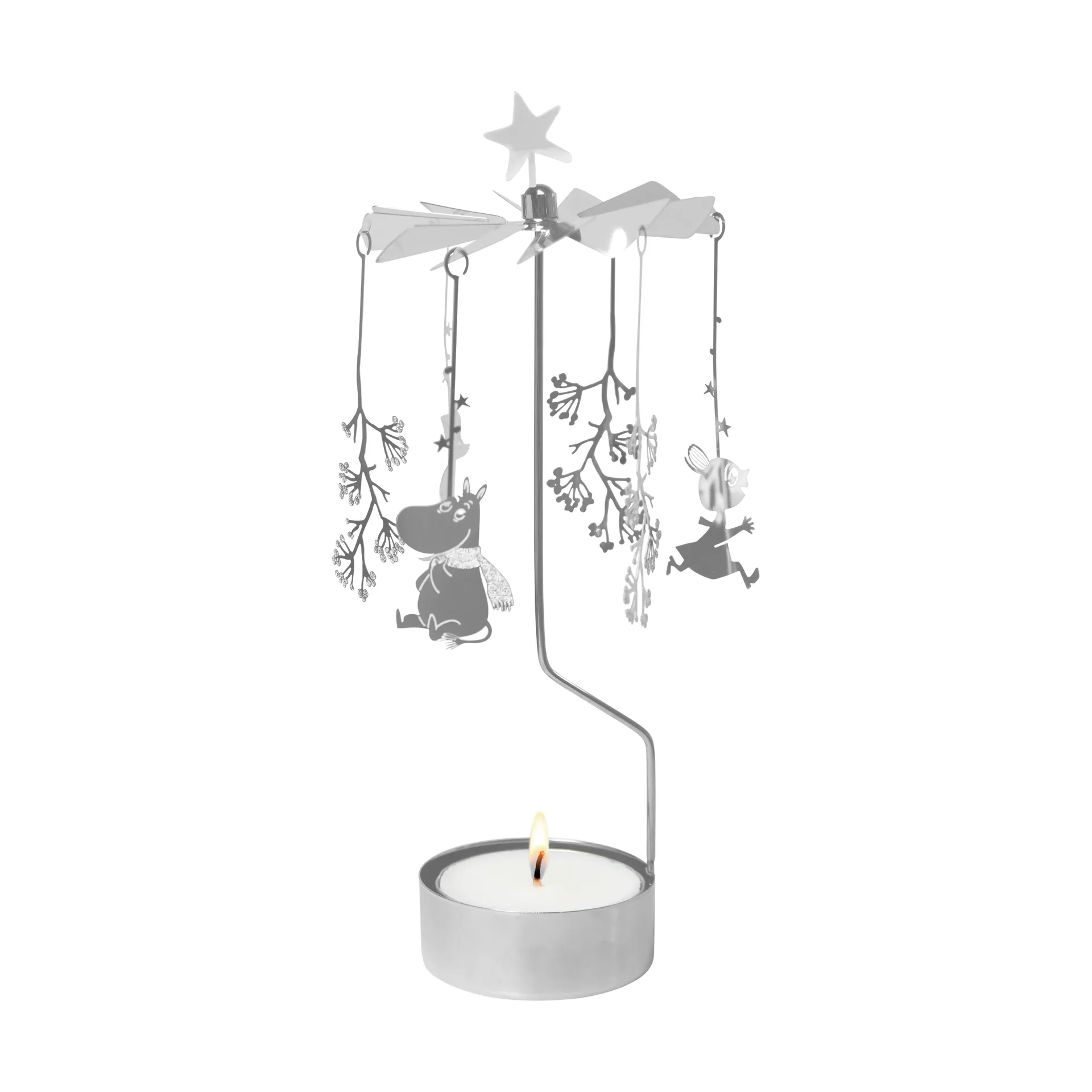 Carillon Mumin XL, First snow, argento Pluto Design