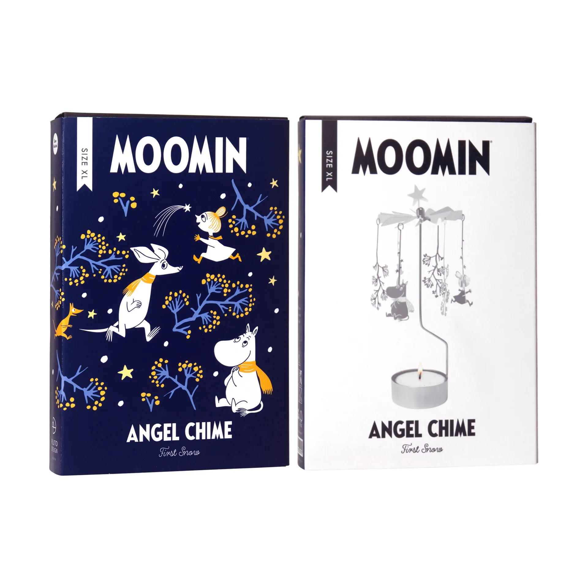 Carillon Mumin XL, First snow, argento Pluto Design