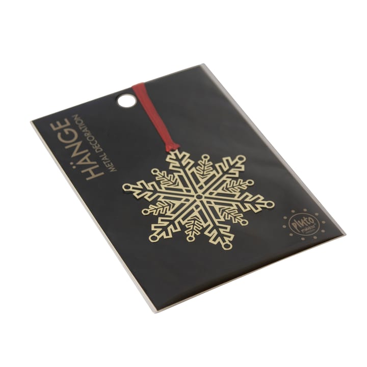 Ciondolo per albero di Natale in metallo Pluto, Stella di neve, color oro Pluto Design