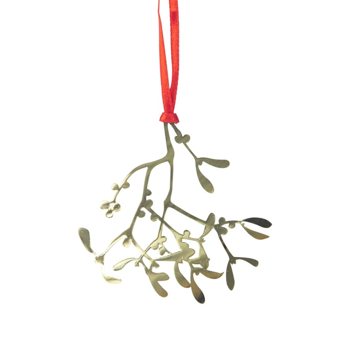 Ciondolo per albero di Natale in metallo Pluto - Vischio, color oro - Pluto Design