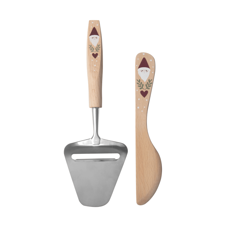 Coltello per burro e affettaformaggio 2 pezzi Santa - Beige - Pluto Design