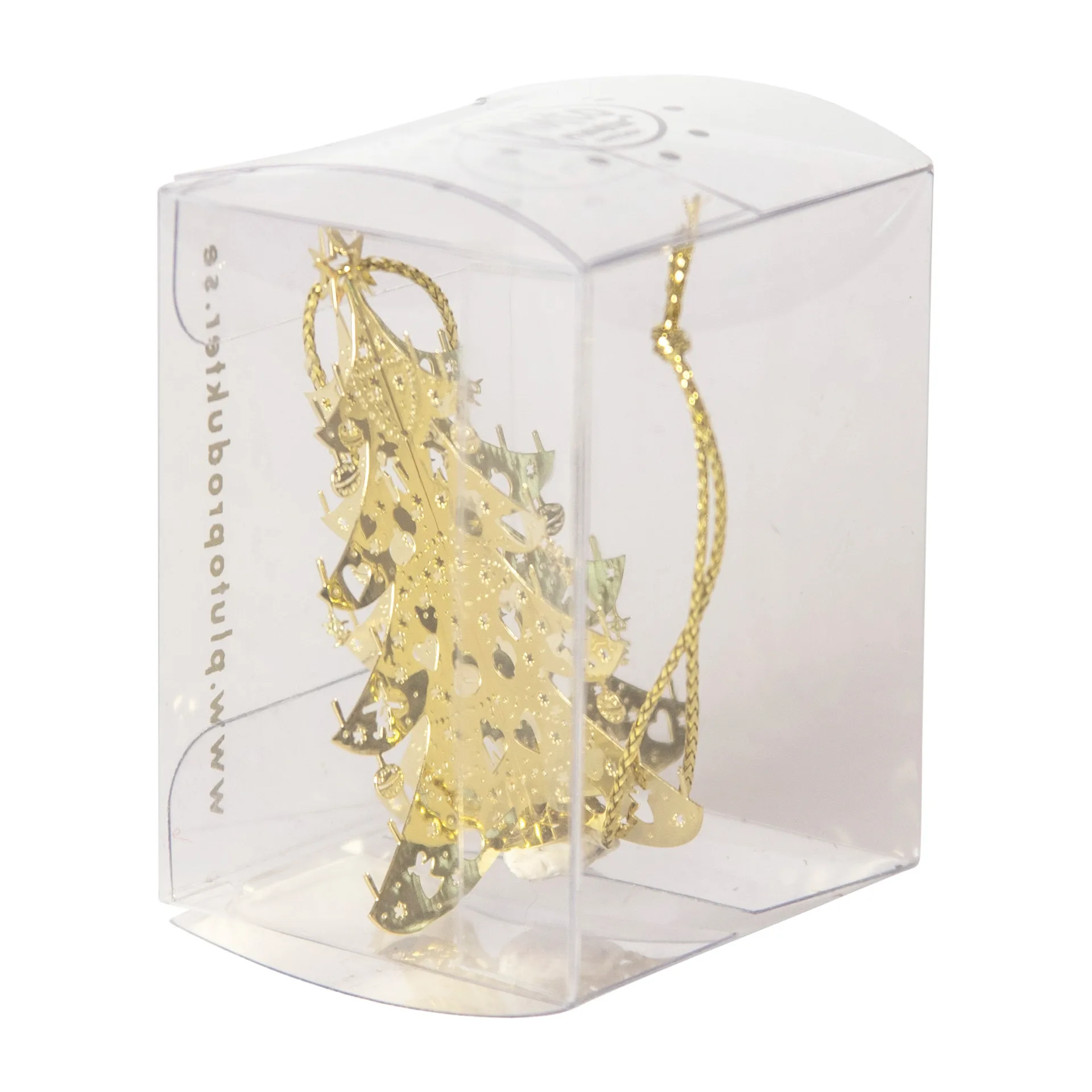 Decorazione natalizia abete 3D, Oro Pluto Design