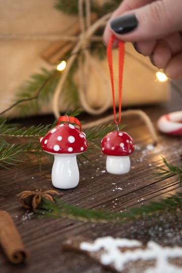 Decorazione natalizia Flugsvamp, 2 pezzi - Bianco, rosso - Pluto Design