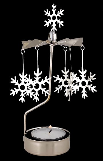 Giostrina portacandela invernale e natalizia - fiocco di neve - Pluto Design