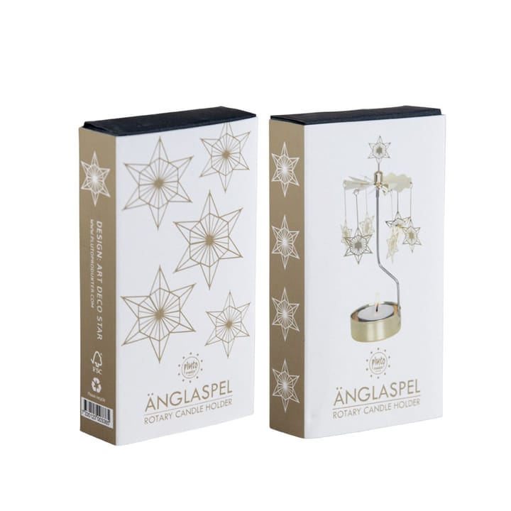 Giostrina portacandele a stella Art Deco, Oro Pluto Design