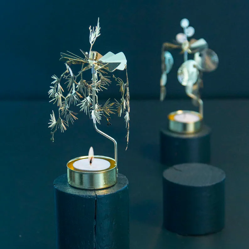 Giostrina portacandele Tall, Oro Pluto Design