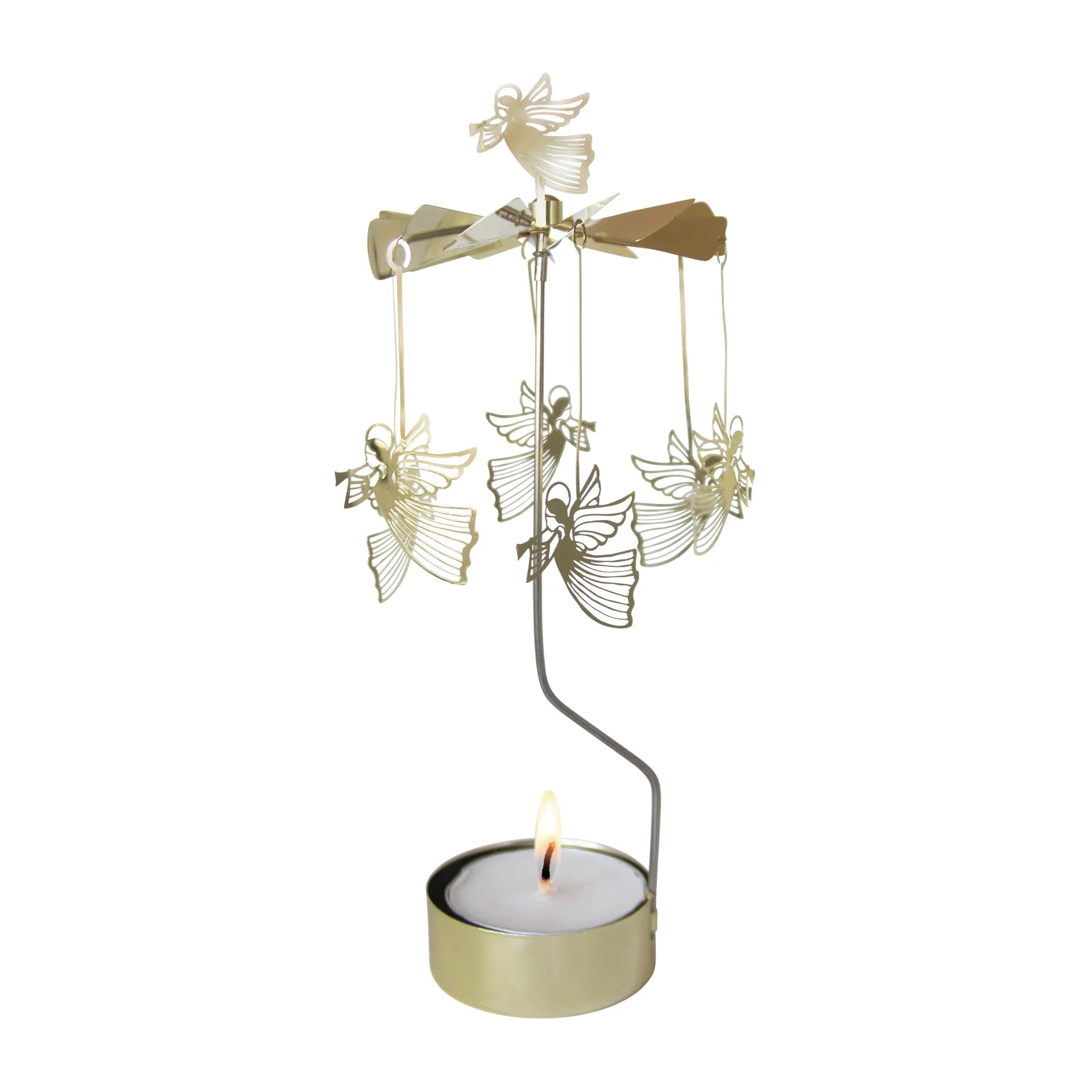 Giostrina portacandele XL oro, Angeli Pluto Design